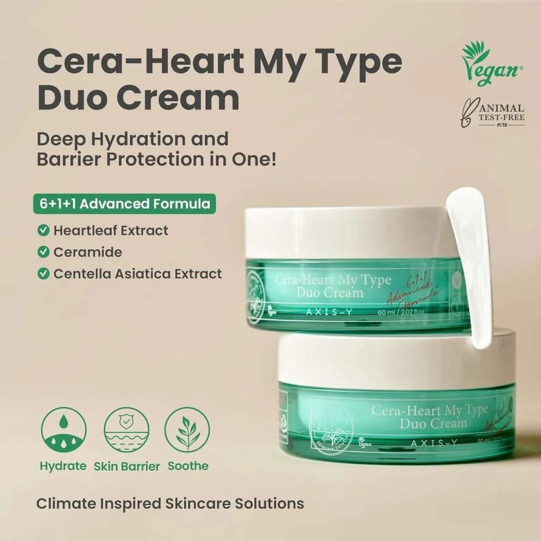 Axis-y Cera-Heart My Type Duo Cream 60ml Lakinza K-beauty