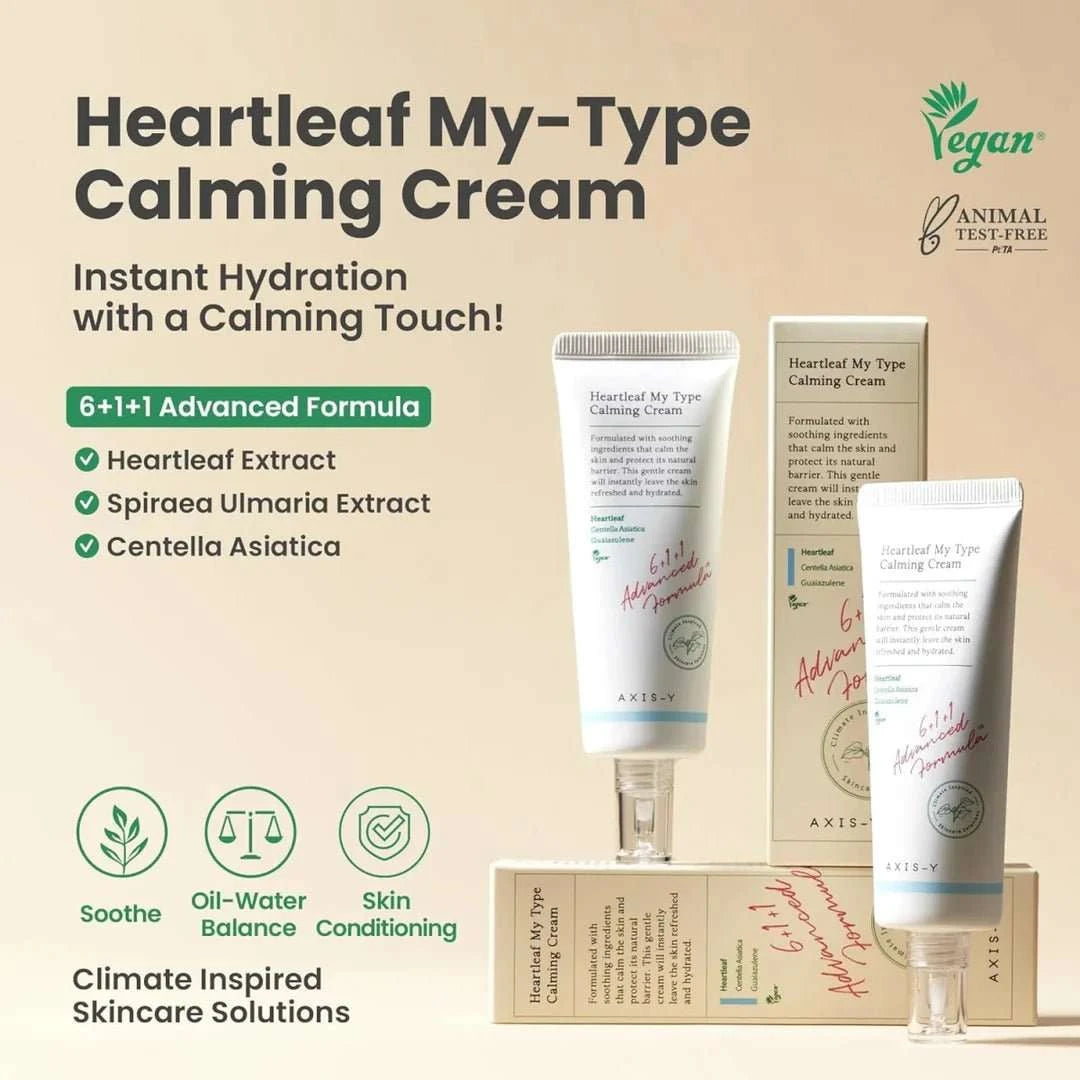 Axis-y Heartleaf My-Type Calming Cream 60ml Lakinza K-beauty