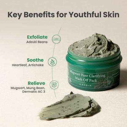 Axis - y Mugwort Pore Clarifying Wash Off Pack 100ml | Lakinza K - beauty Canada