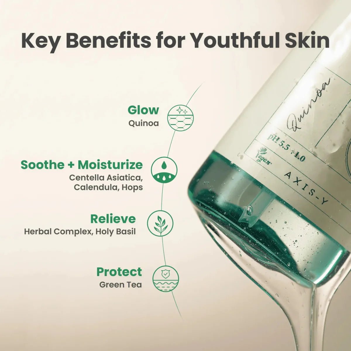 Axis - y Quinoa One - Step Balanced Gel Cleanser 180ml | Lakinza K - beauty Canada