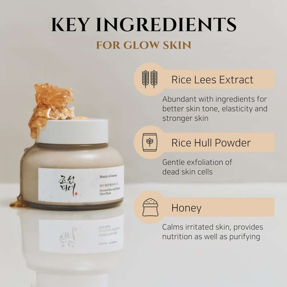 Beauty of Joseon Ground Rice and Honey Glow Mask 150ml Lakinza K-beauty