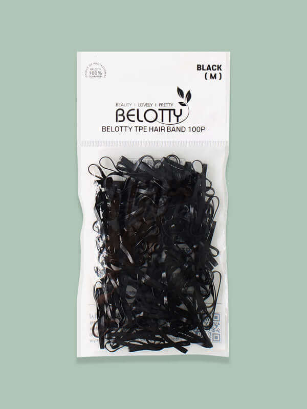 Belotty Elastic Hair Tie Black Lakinza K-beauty