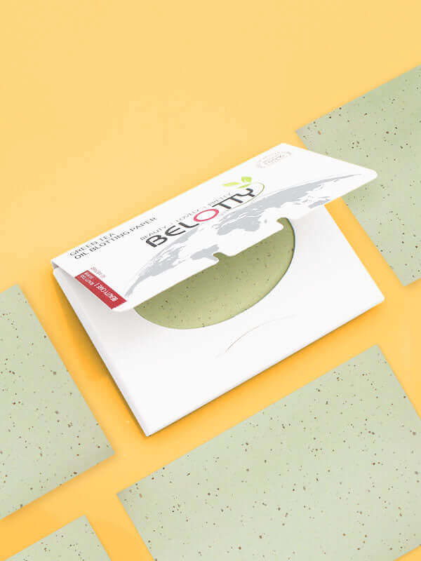 Belotty Oil Blotting Papers with Green Tea 100pcs Lakinza K-beauty