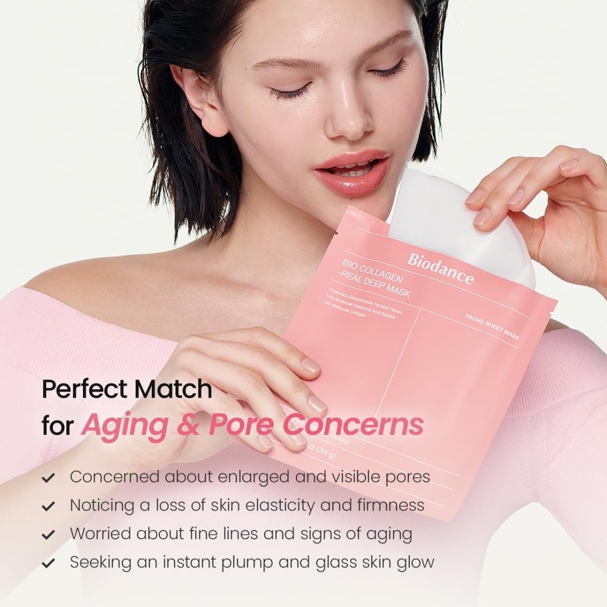 パック・フェイスマスク Biodance BIO-COLLAGEN REAL DEEP MASK 34g Biodance Bio-Collagen Real Deep Mask 34g – Lakinza K-beauty