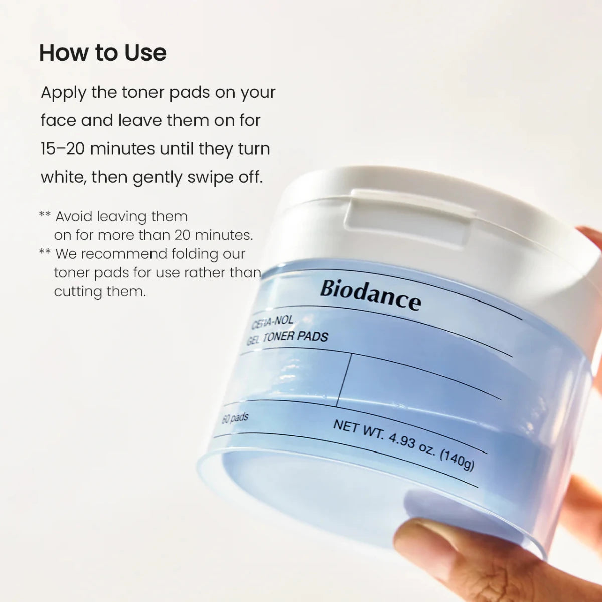 Biodance Cera - nol Gel Toner Pads 140g / 60pads | Lakinza K - beauty Canada