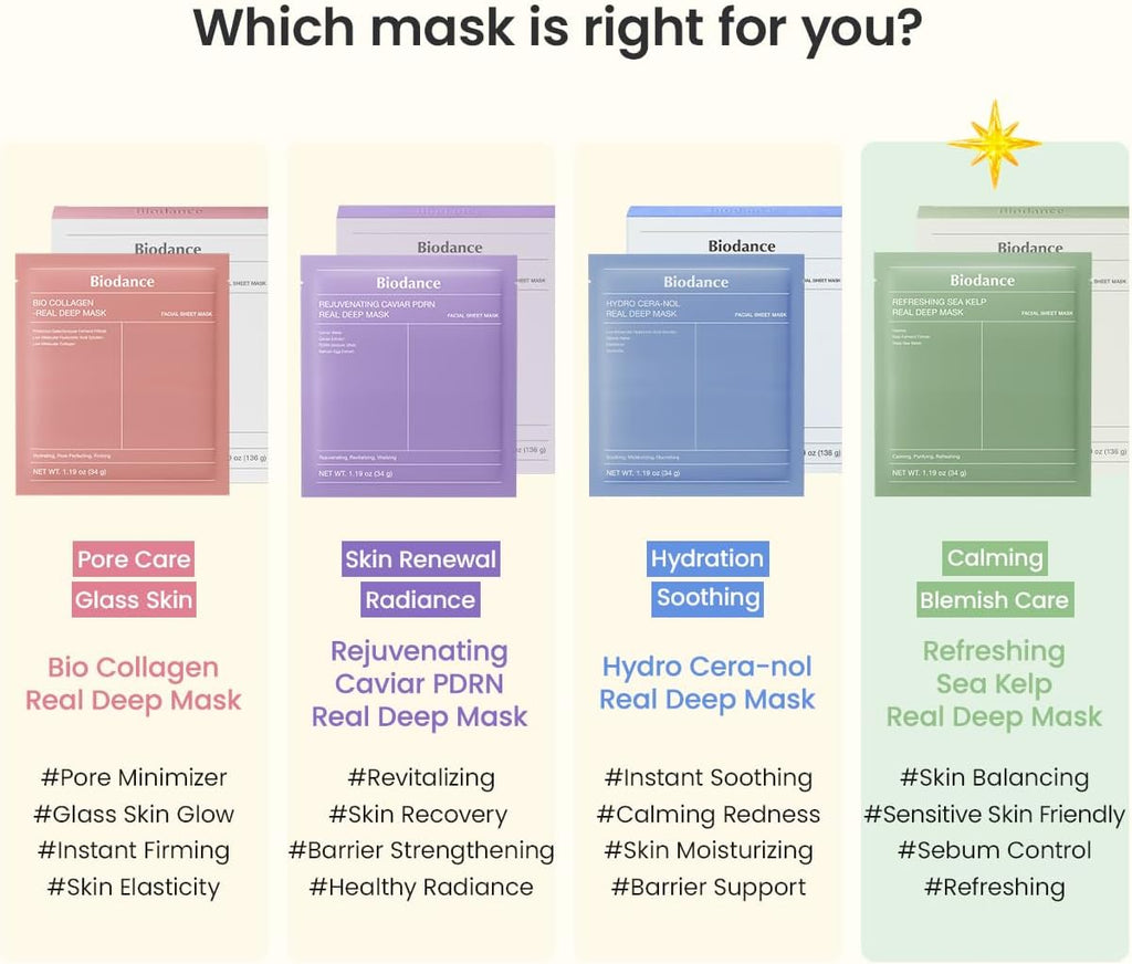 Biodance Refreshing Sea Kelp Real Deep Mask 34g | Lakinza K - beauty Canada