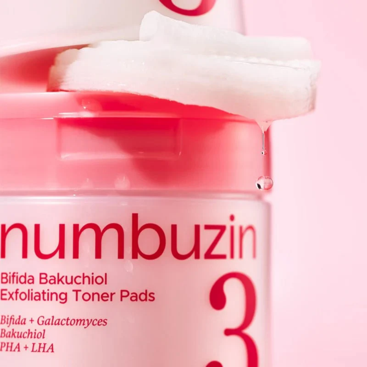 Numbuzin No.3 Bifida Bakuchiol Exfoliating Toner Pads 190ml / 70 pads-3