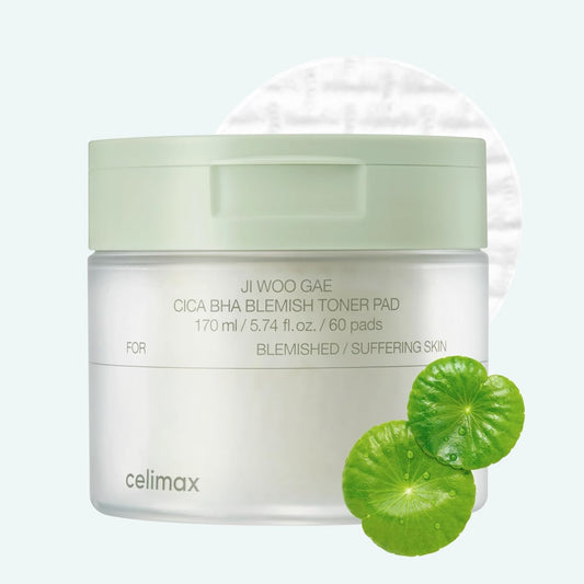 Celimax Ji Woo Gae Cica BHA Blemish Pad 170ml / 60pads | Lakinza K - beauty Canada