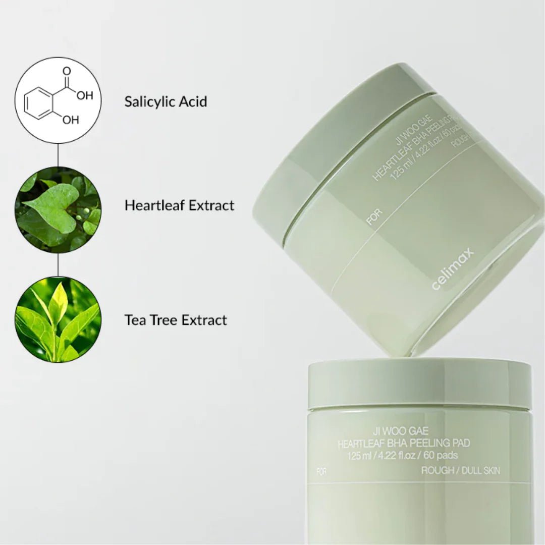 Celimax Ji Woo Gae Heartleaf BHA Peeling Pad 125ml / 60pads Lakinza K-beauty