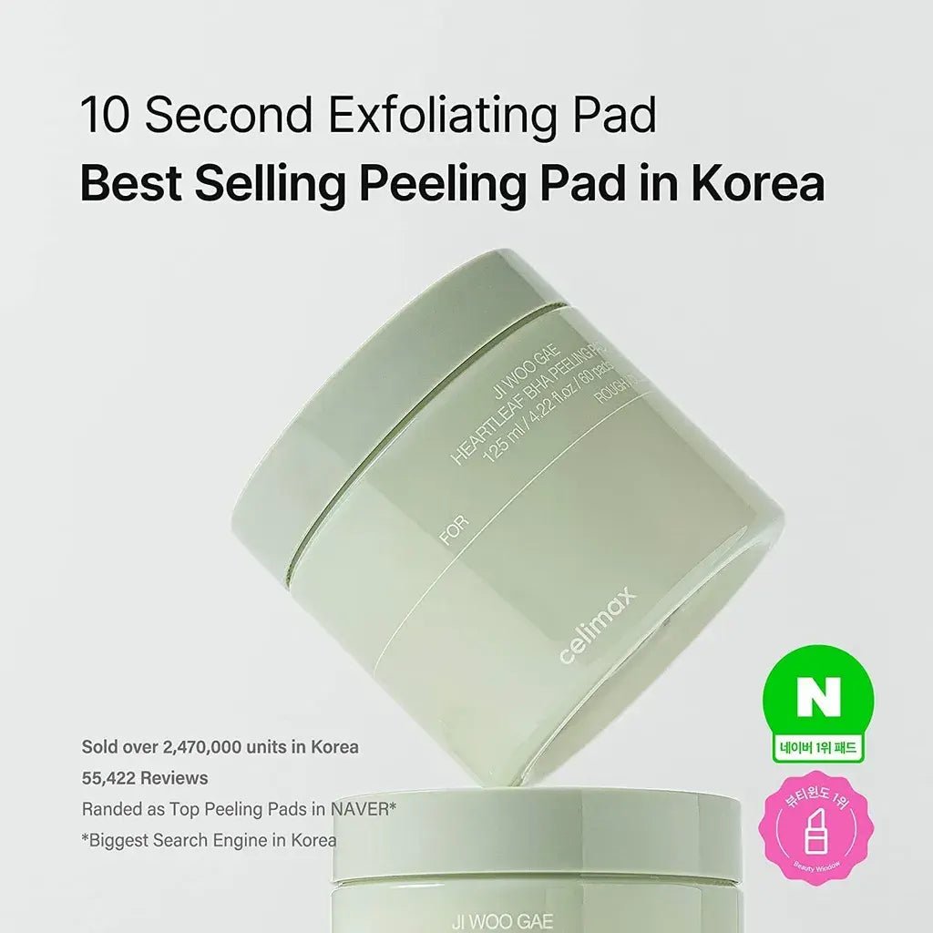 Celimax Ji Woo Gae Heartleaf BHA Peeling Pad 125ml / 60pads Lakinza K-beauty