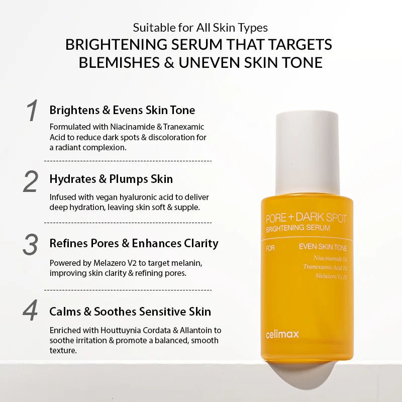 Celimax Pore+Dark Spot Brightening Serum 30ml | Lakinza K - beauty Canada