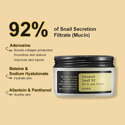 COSRX Advanced Snail 92 All In One Cream 100g Lakinza K-beauty