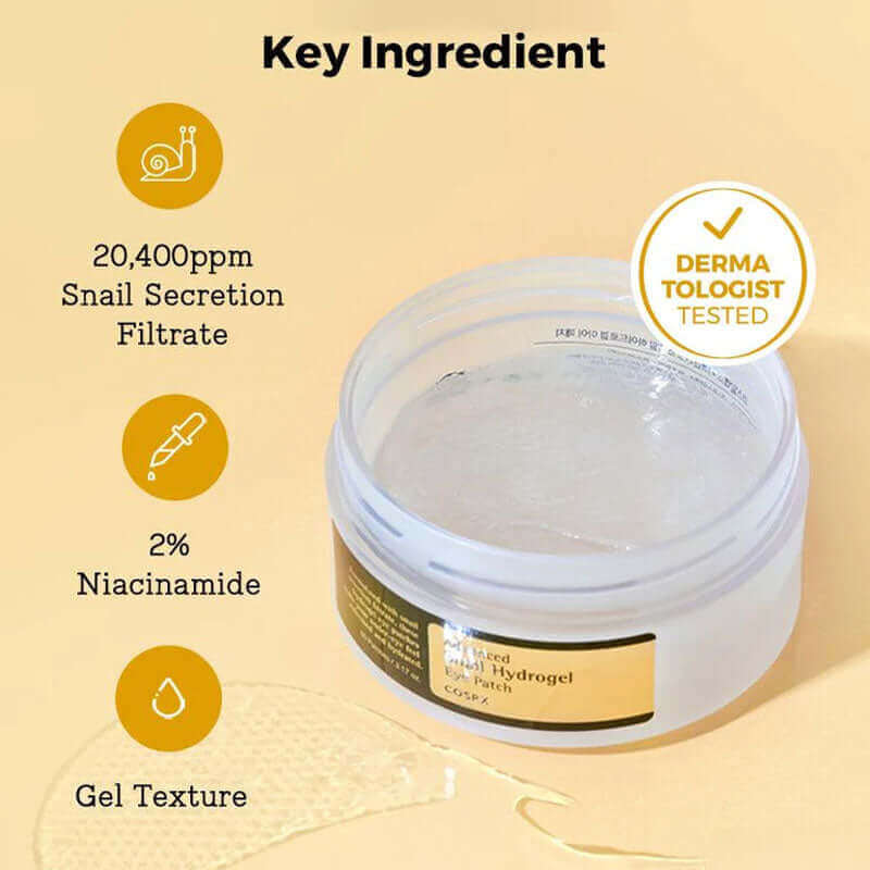 COSRX Advanced Snail Hydrogel Eye Patch 60pcs Lakinza K-beauty