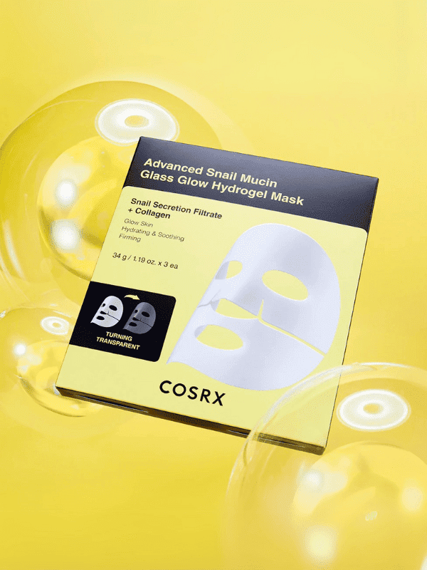 COSRX Advanced Snail Mucin Glass Glow Hydrogel Mask 35g Lakinza K-beauty