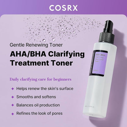 COSRX AHA/BHA Clarifying Treatment Toner 150ml | Lakinza K - beauty Canada
