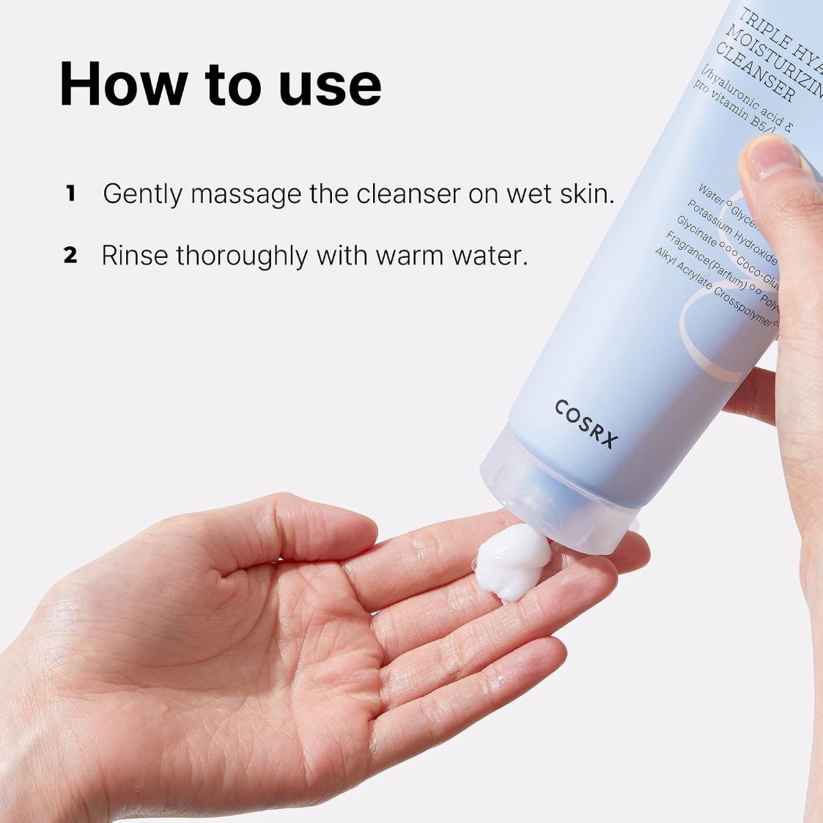 COSRX Hydrium Triple Hyaluronic Moisture Cleanser 150ml Lakinza K-beauty