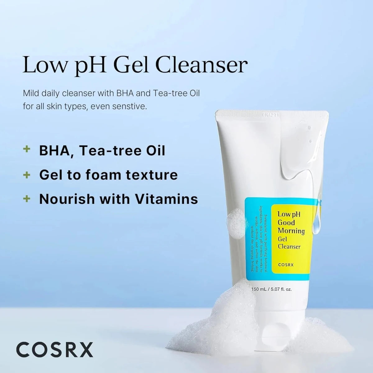 COSRX Low pH Good Morning Gel Cleanser 150ml Lakinza K-beauty