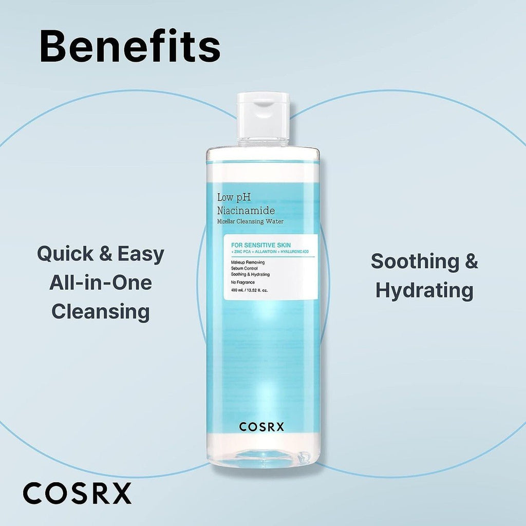 COSRX Low pH Niacinamide Micellar Cleansing Water 400ml | Lakinza K - beauty Canada