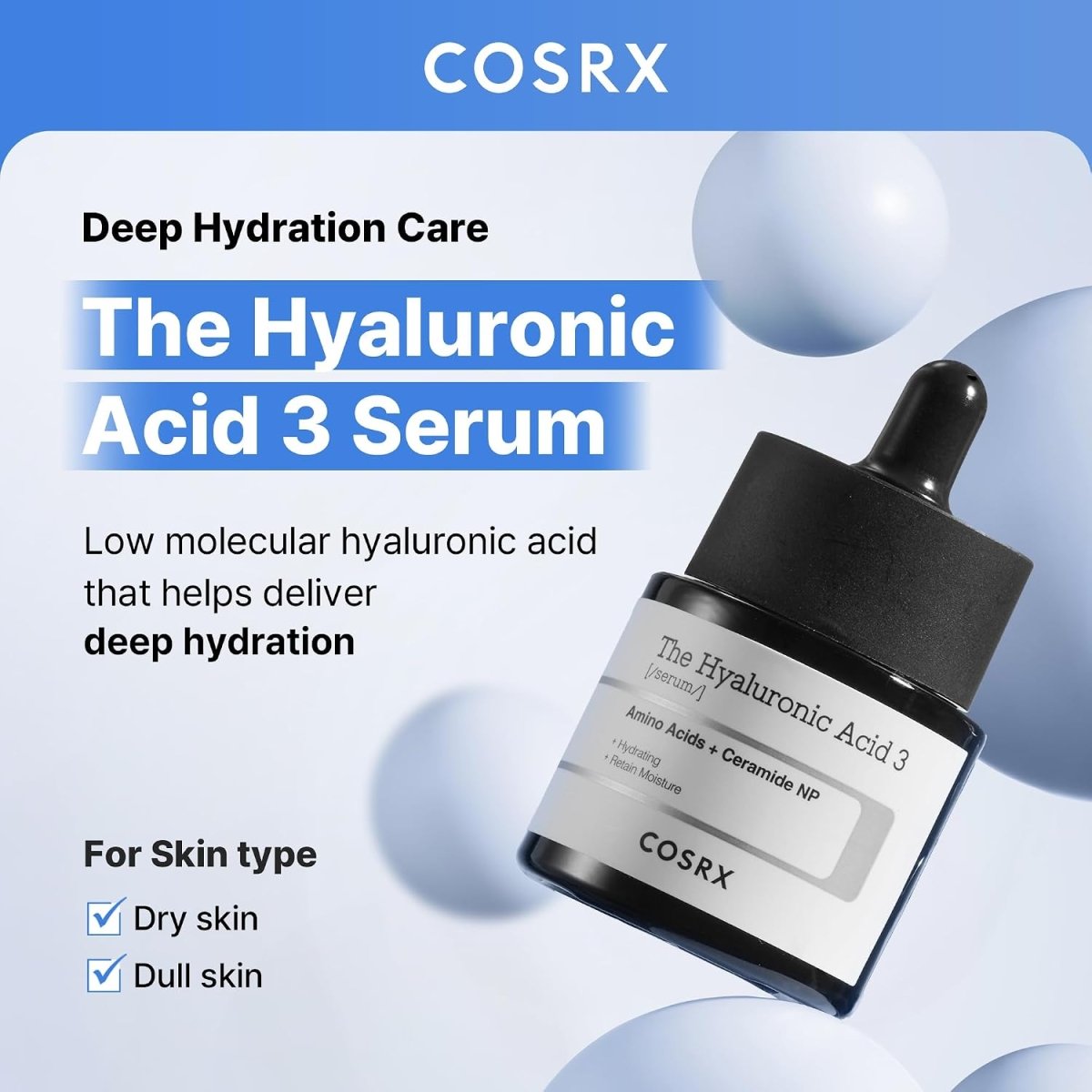 COSRX The Hyaluronic Acid 3 Serum 20ml Lakinza K-beauty