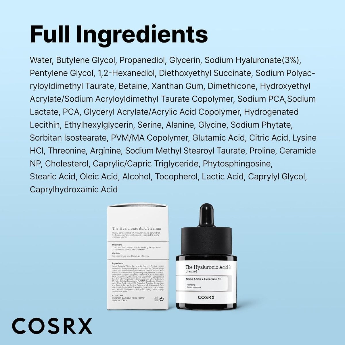 COSRX The Hyaluronic Acid 3 Serum 20ml Lakinza K-beauty