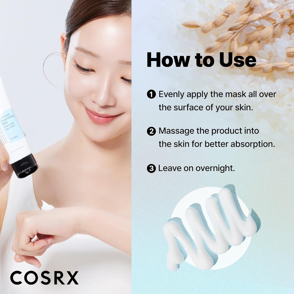 COSRX Ultimate Nourishing Rice Overnight Spa Mask 60ml Lakinza K-beauty