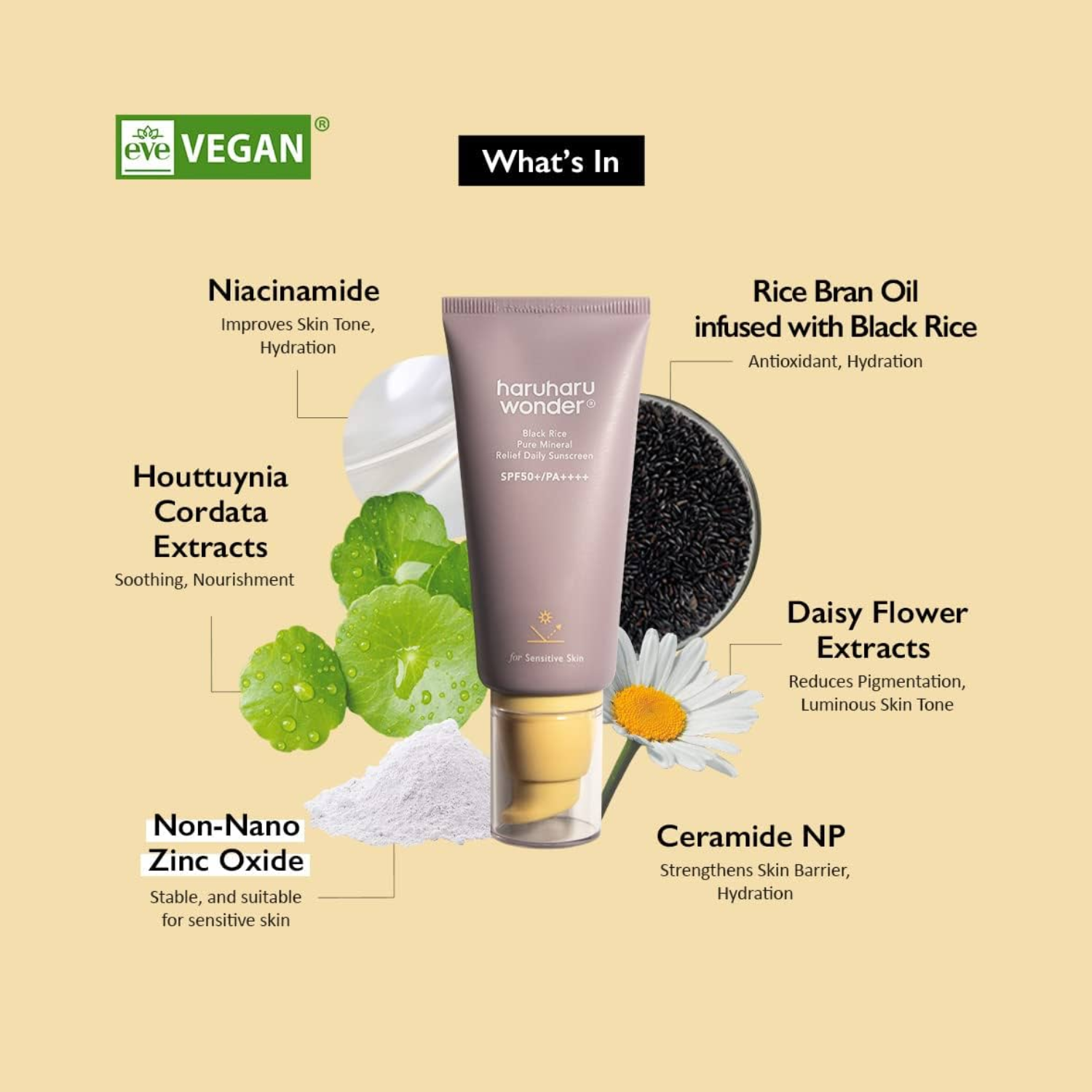 haruharu wonder Black Rice Pure Mineral Relief Daily Sunscreen SPF50+/PA++++ 50ml-2