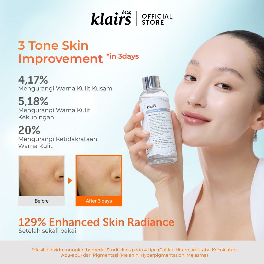 Dear, Klairs Freshly Juiced Vitamin Essence Toner 180ml Lakinza K-beauty