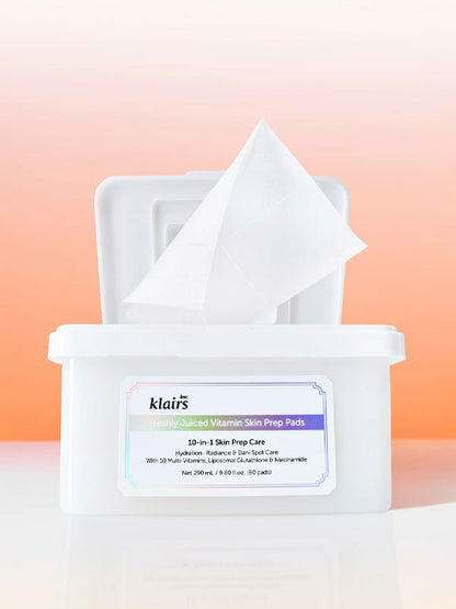 Dear, Klairs Freshly Juiced Vitamin Skin Prep Pads 290ml / 80pads | Lakinza K - beauty Canada