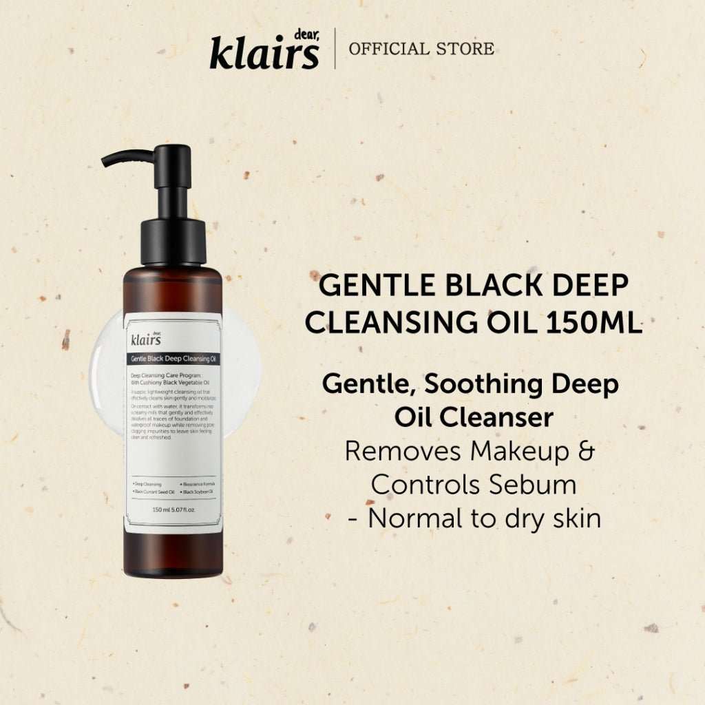 Dear, Klairs Gentle Black Deep Cleansing Oil 150ml Lakinza K-beauty