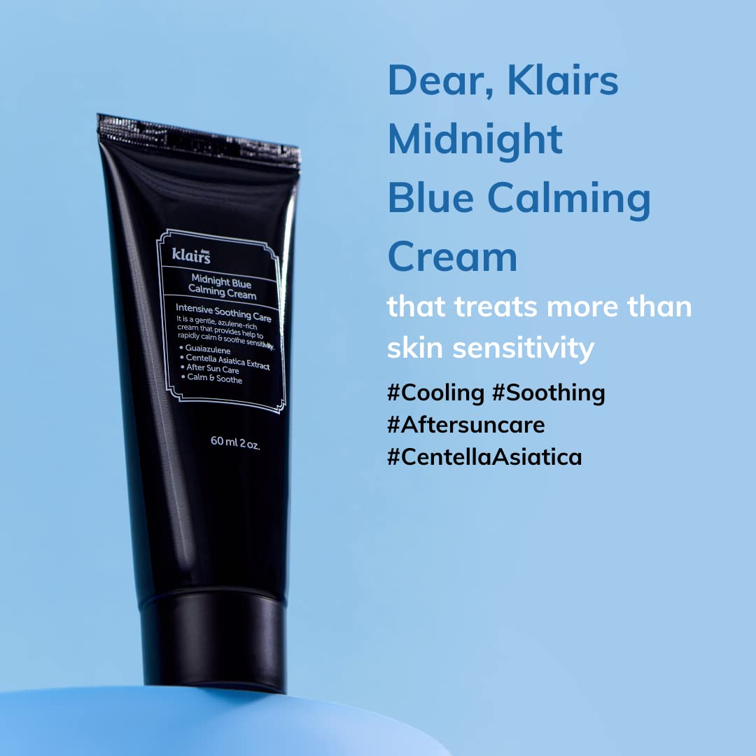 Dear, Klairs Midnight Blue Calming Cream 60ml Lakinza K-beauty