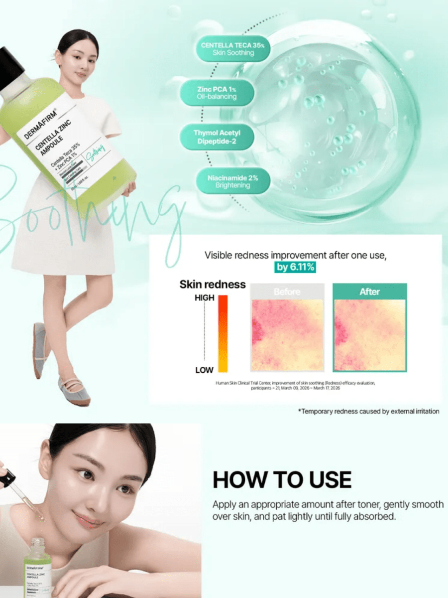 Dermafirm Centella Zinc Ampoule 50ml Lakinza K-beauty
