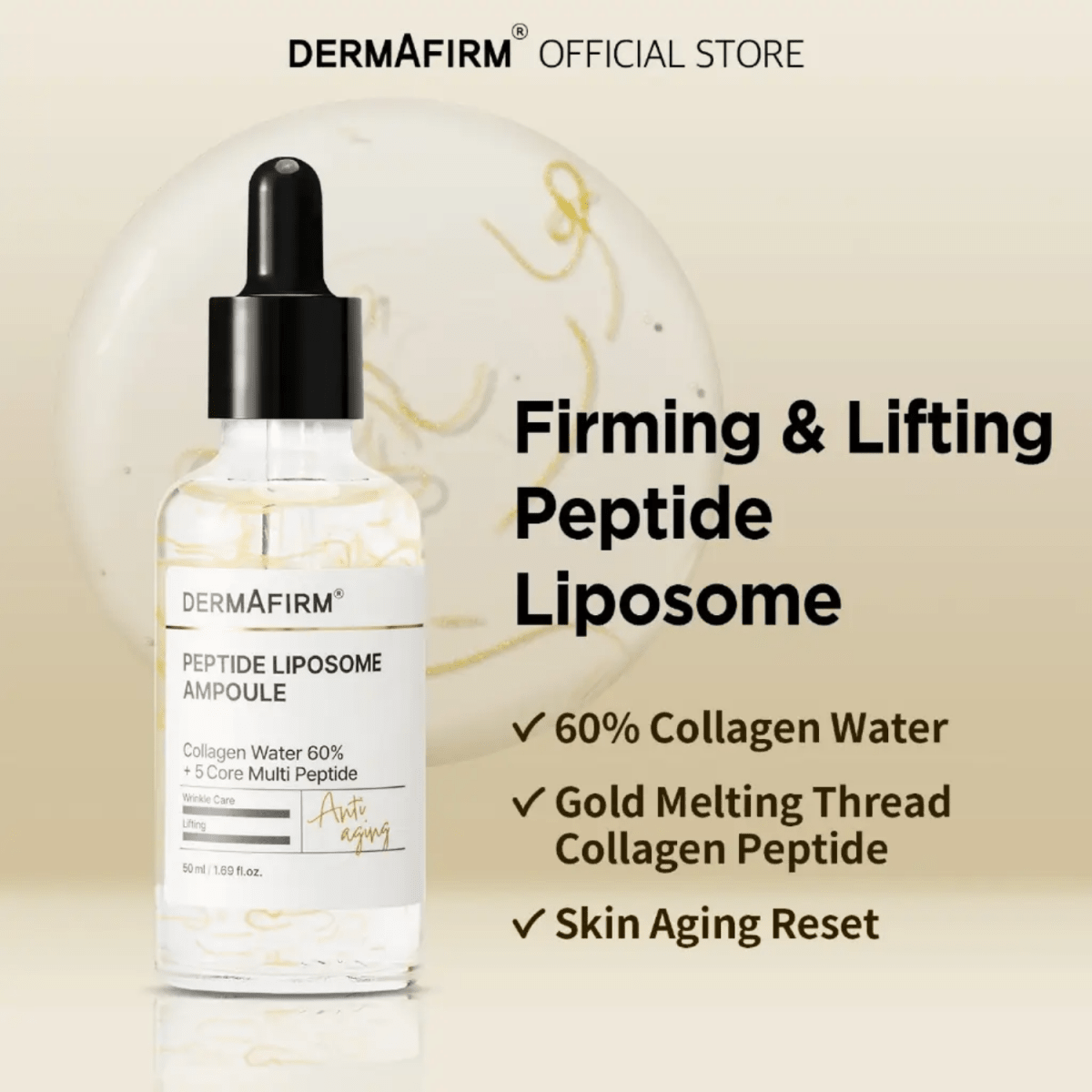 Dermafirm Peptide Liposome Ampoule 50ml Lakinza K-beauty