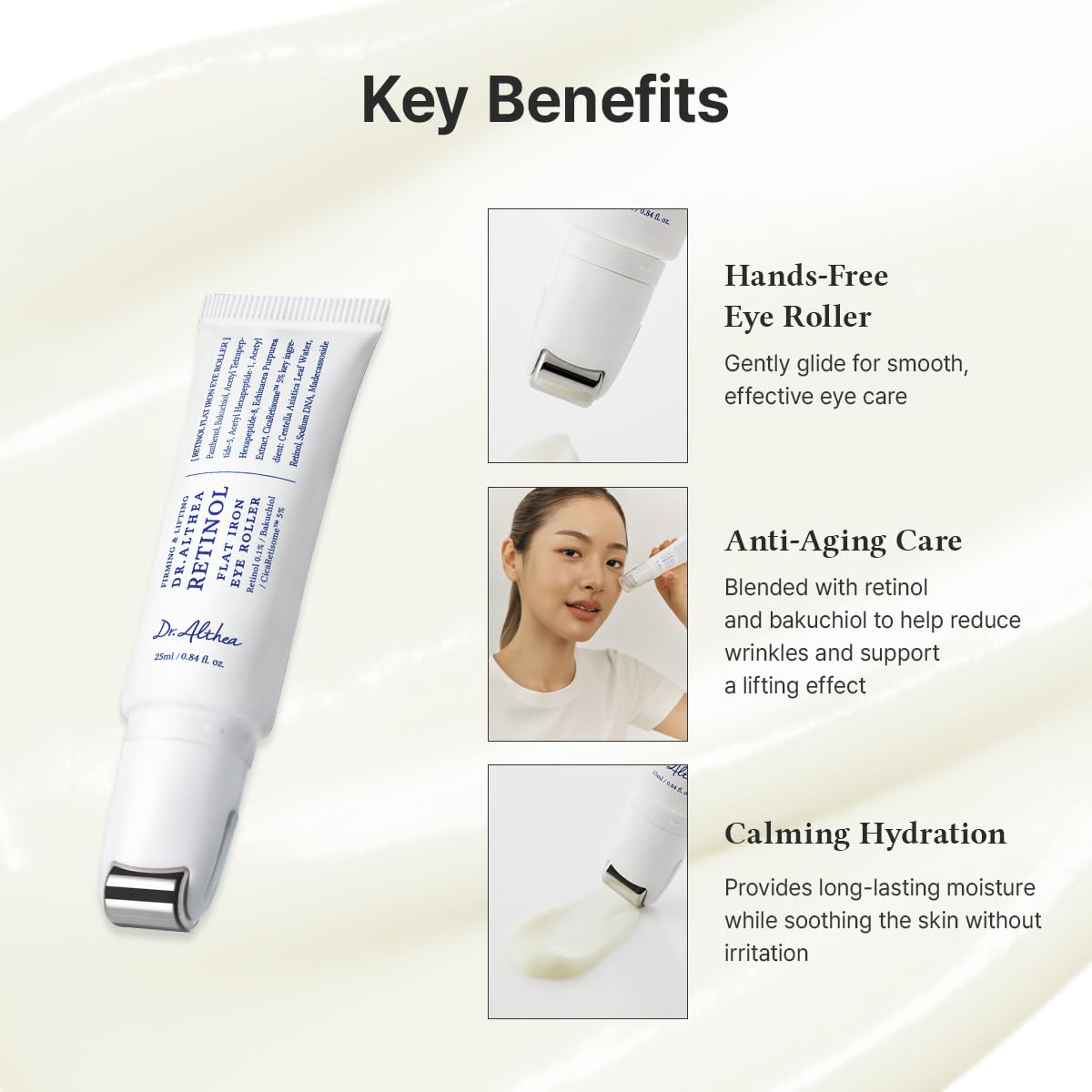 Dr.Althea Retinol Flat Iron Eye Roller 25ml Lakinza K-beauty