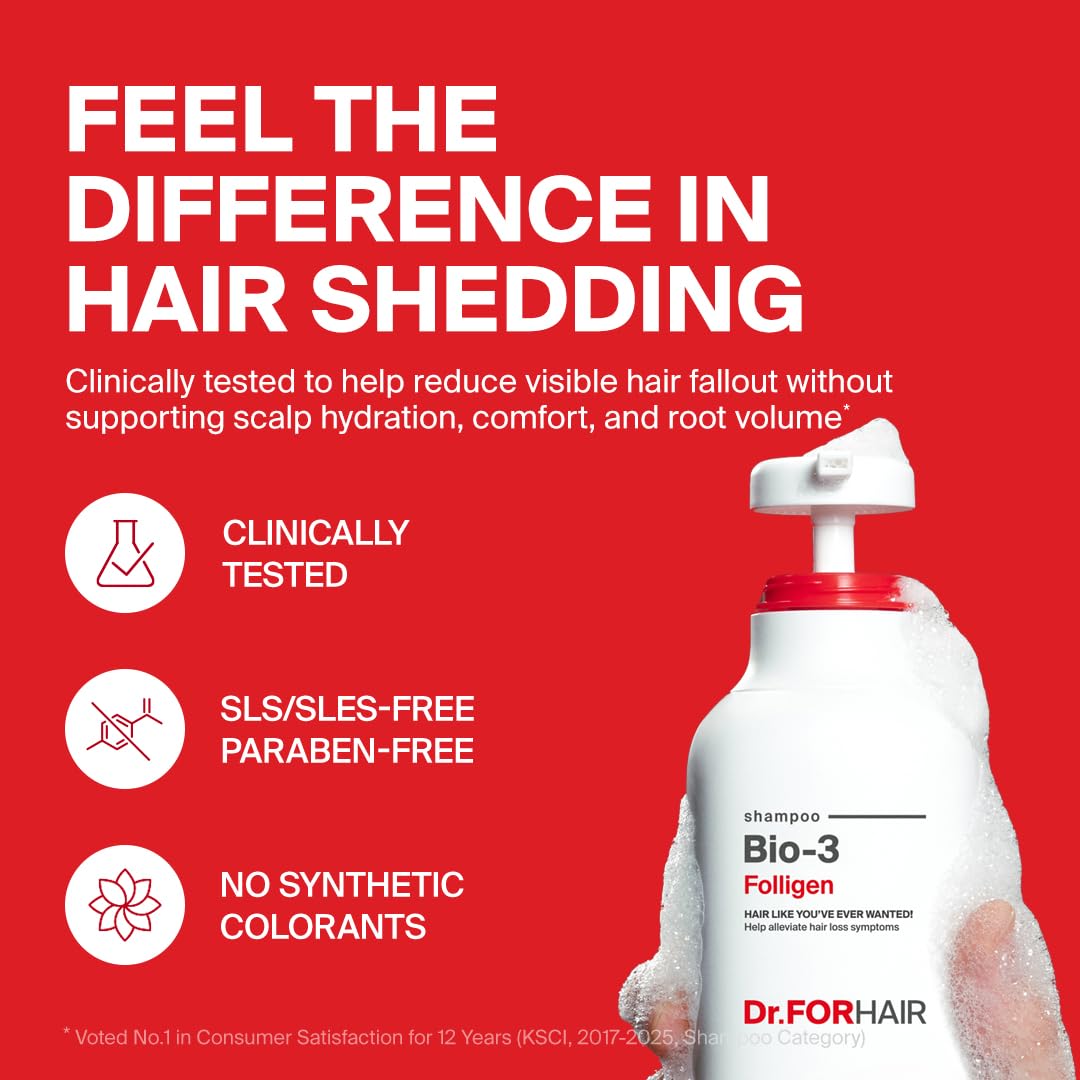 Dr.FORHAIR Folligen Bio 3 Shampoo 500ml Lakinza K-beauty