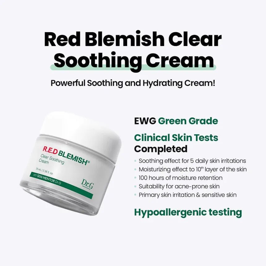 Dr.G Red Blemish Clear Soothing Cream 70ml Lakinza K-beauty