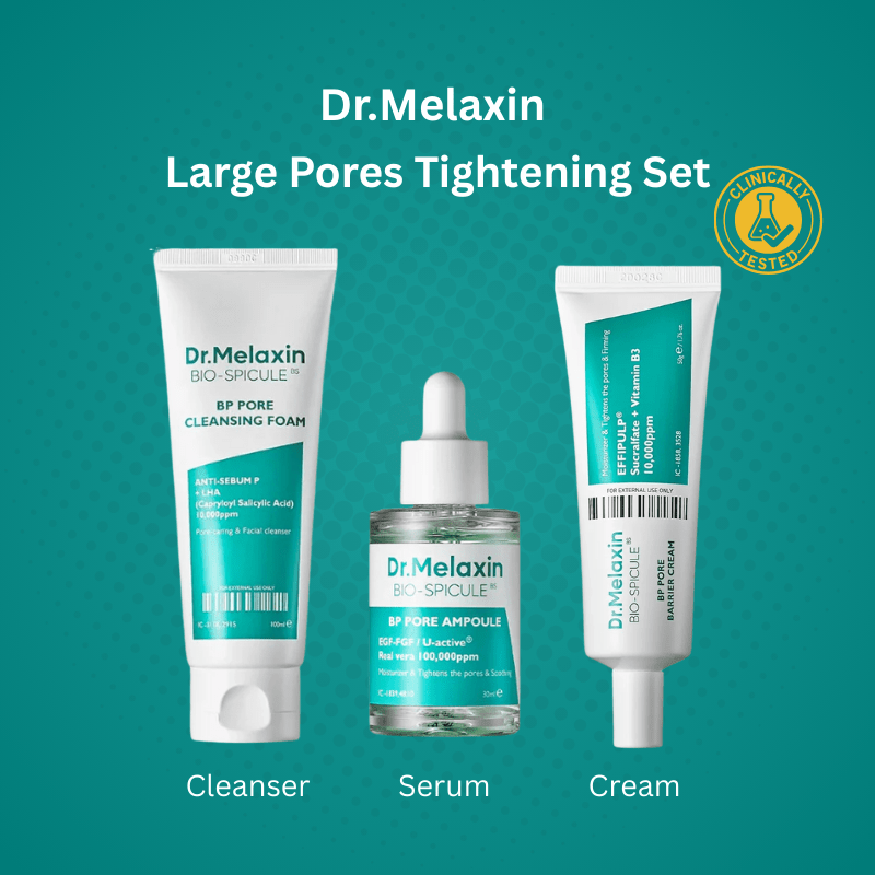 Dr.Melaxin Advanced Large Pores Tightening Skincare Routine | Lakinza K - beauty Canada