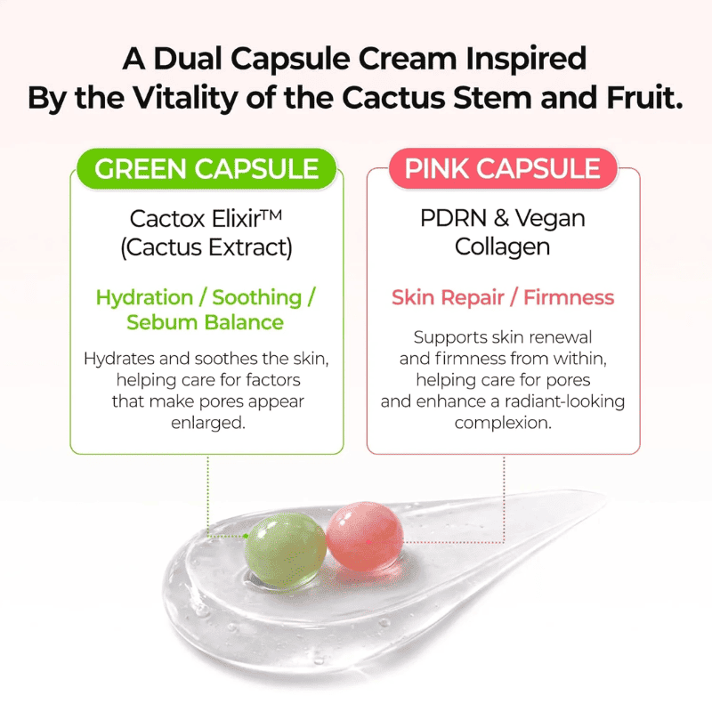 Dr.Melaxin Cactox Pore Relief Dual Capsule Cream 65g Lakinza K-beauty