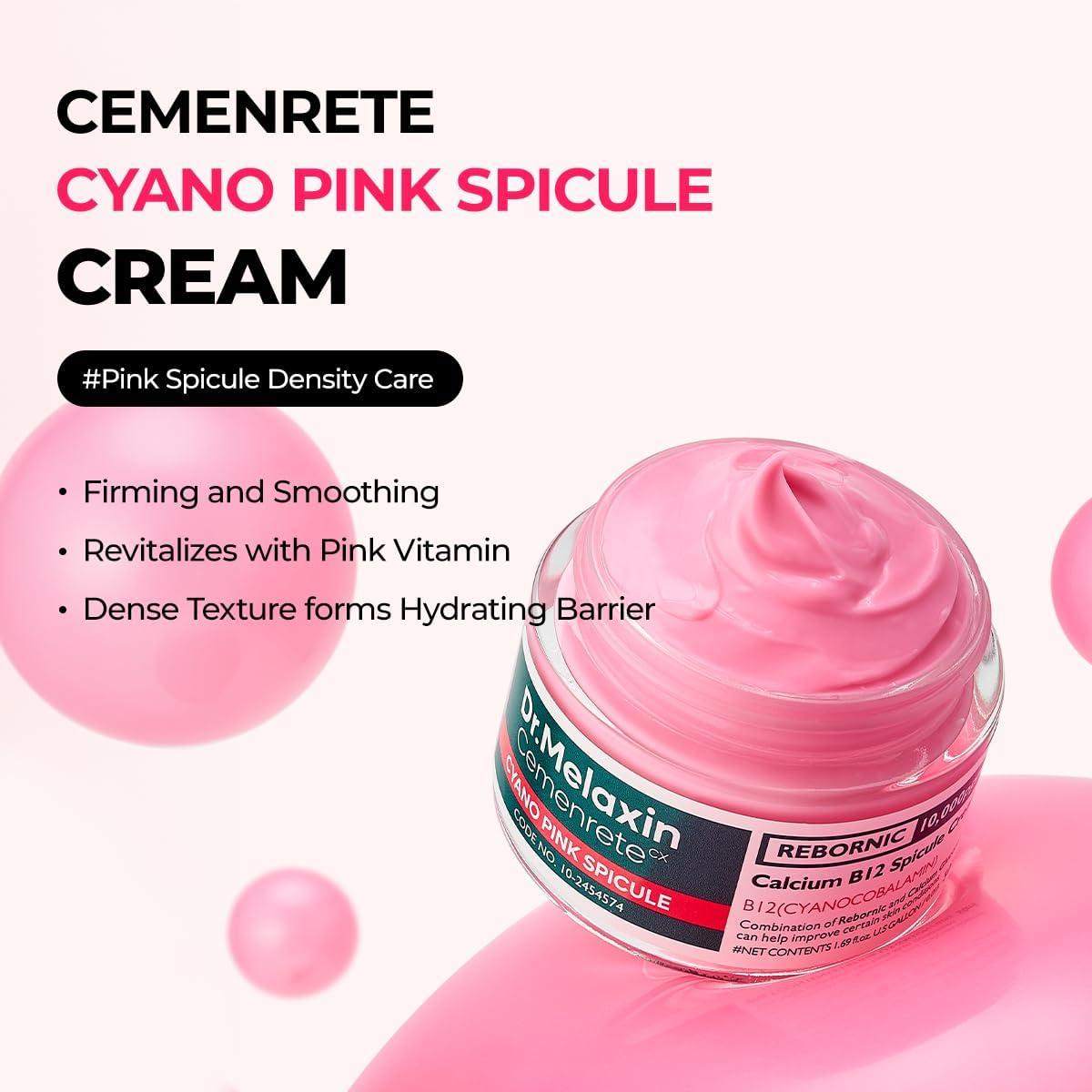 Dr.Melaxin Cemenrete Cyano Pink Spicule Cream 50ml Lakinza K-beauty