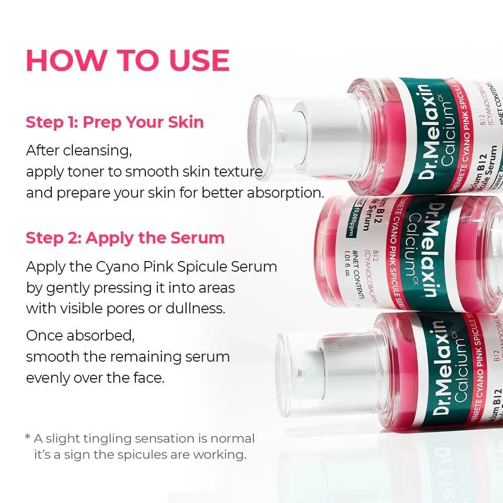 Dr.Melaxin Cemenrete Cyano Pink Spicule Serum 30ml Lakinza K-beauty