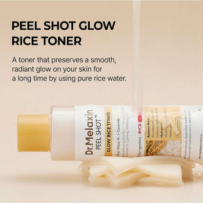 Dr.Melaxin Peel Shot Glow White Rice Toner 200ml | Lakinza K - beauty Canada