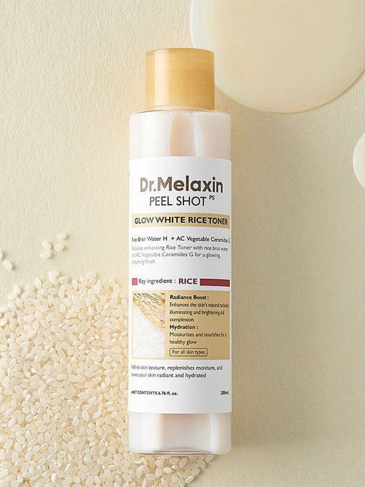 Dr.Melaxin Peel Shot Glow White Rice Toner 200ml | Lakinza K - beauty Canada