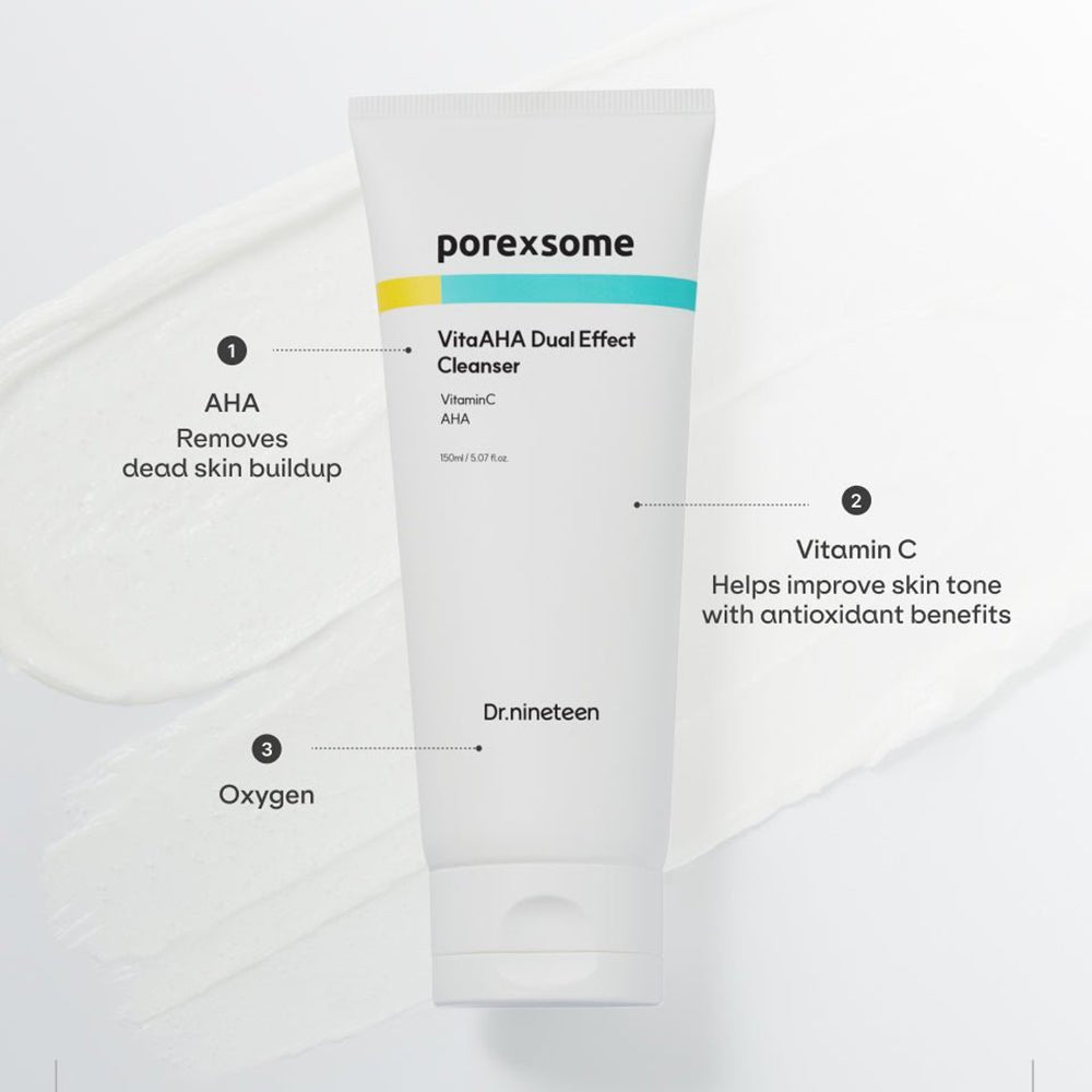 Dr.nineteen PoreXsome VitaAHA Dual Effect Cleanser 150ml Lakinza K-beauty