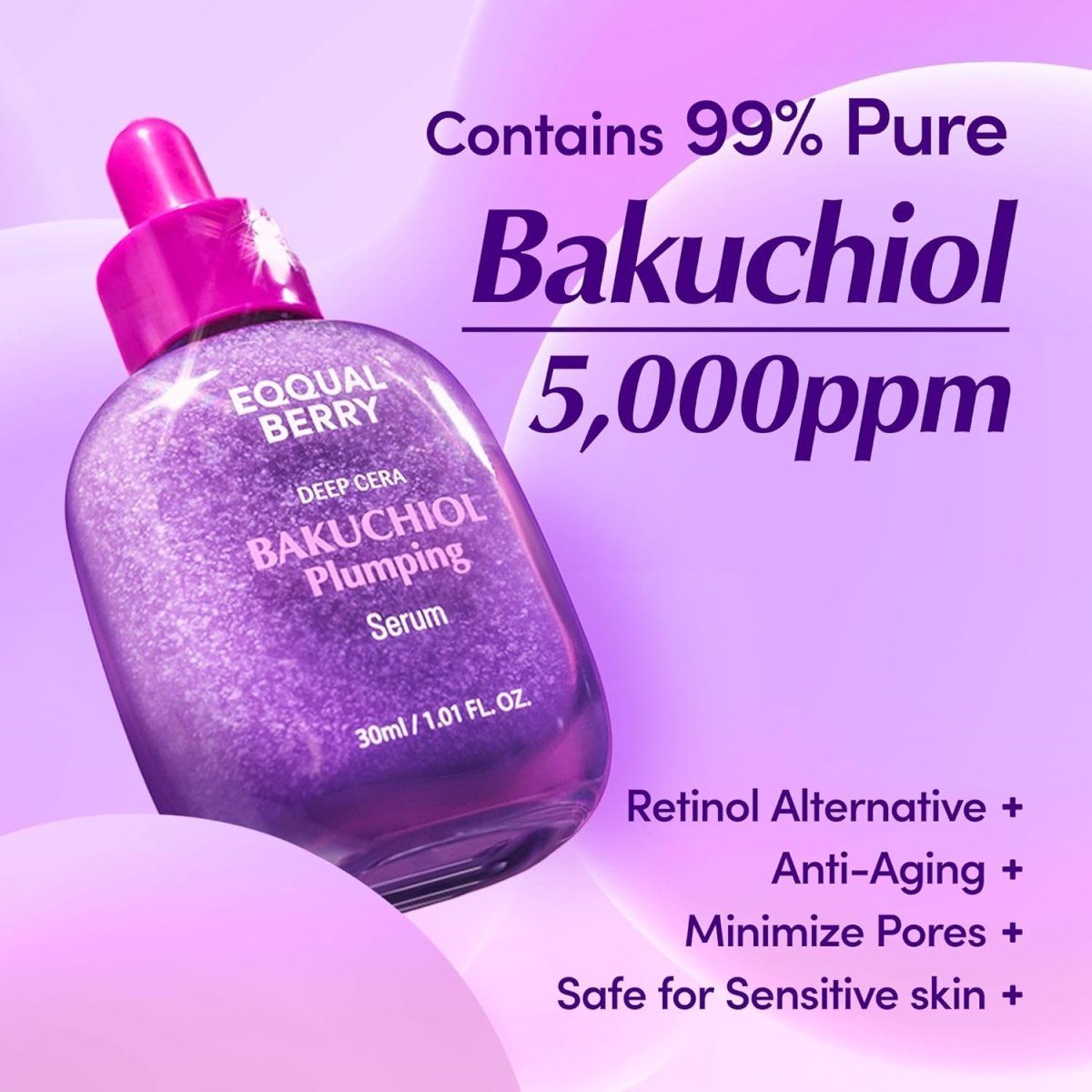 Eqqualberry Bakuchiol Plumping Serum 30ml Lakinza K-beauty