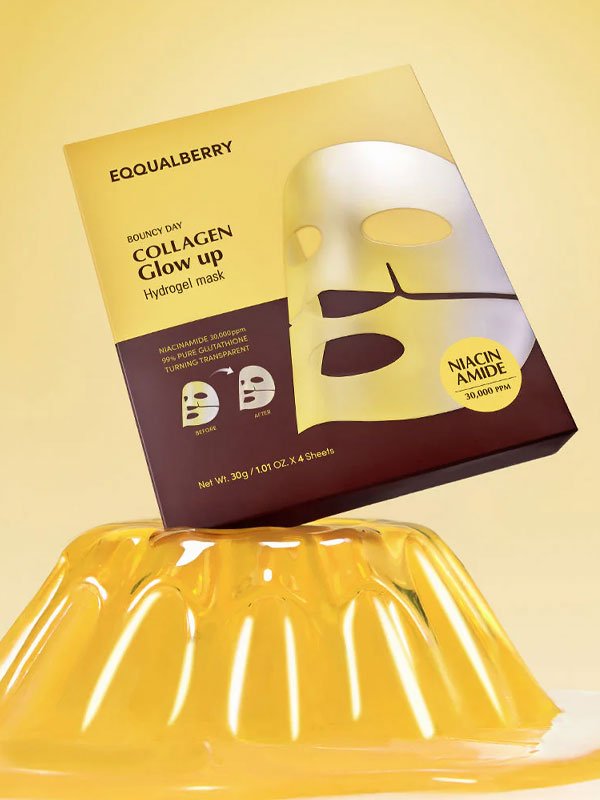 Eqqualberry Collagen Glow up Hydrogel Mask Lakinza K-beauty