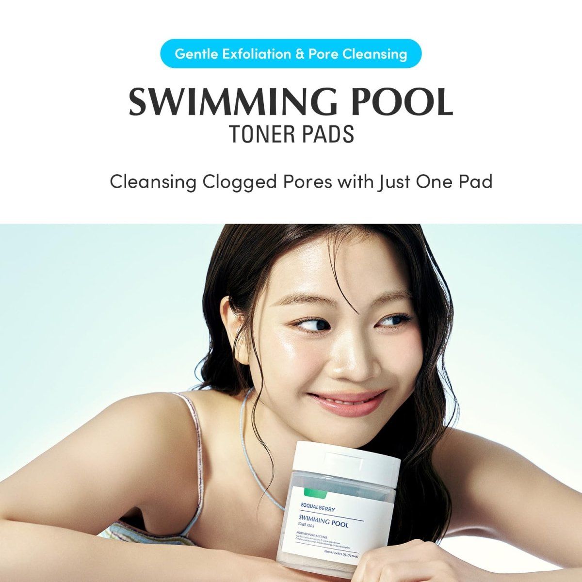Eqqualberry Swimming Pool Toner Pads 220ml / 70 sheets Lakinza K-beauty
