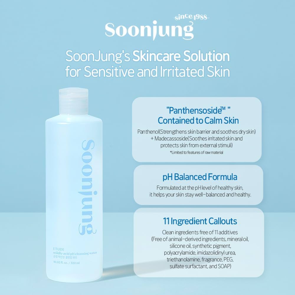 Etude House Soonjung 5.5 Cleansing Water 320ml Lakinza K-beauty