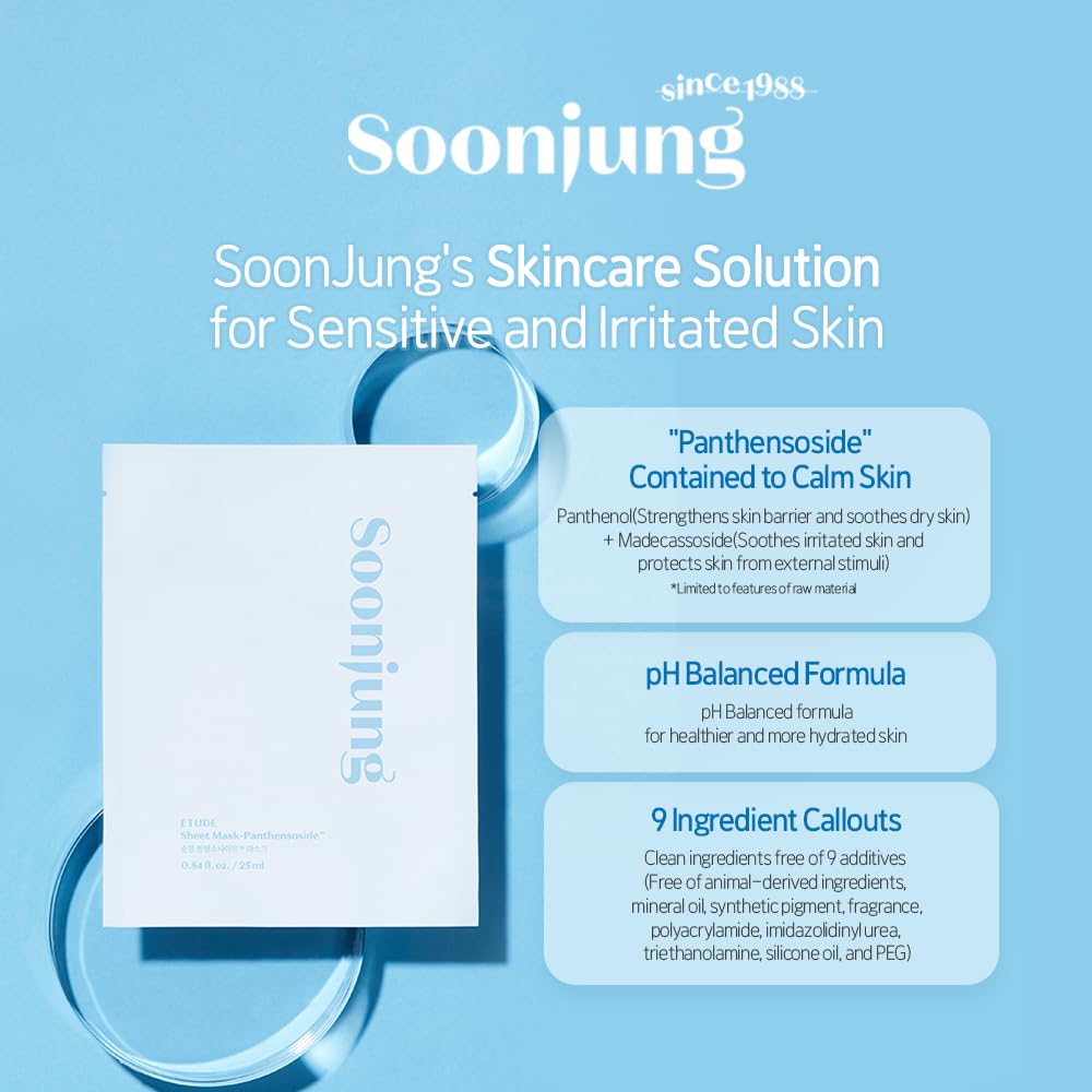 Etude House Soonjung Sheet Mask_Panthensoside 25ml Lakinza K-beauty