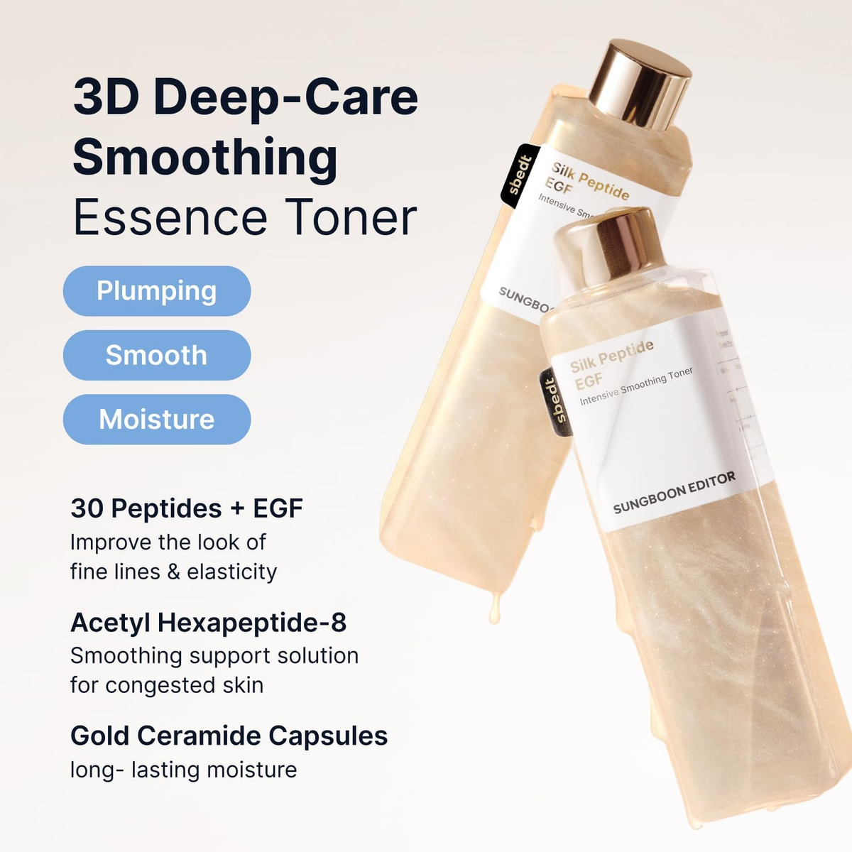 Sungboon Editor Silk Peptide EGF Intensive Smoothing Toner 30ml-4