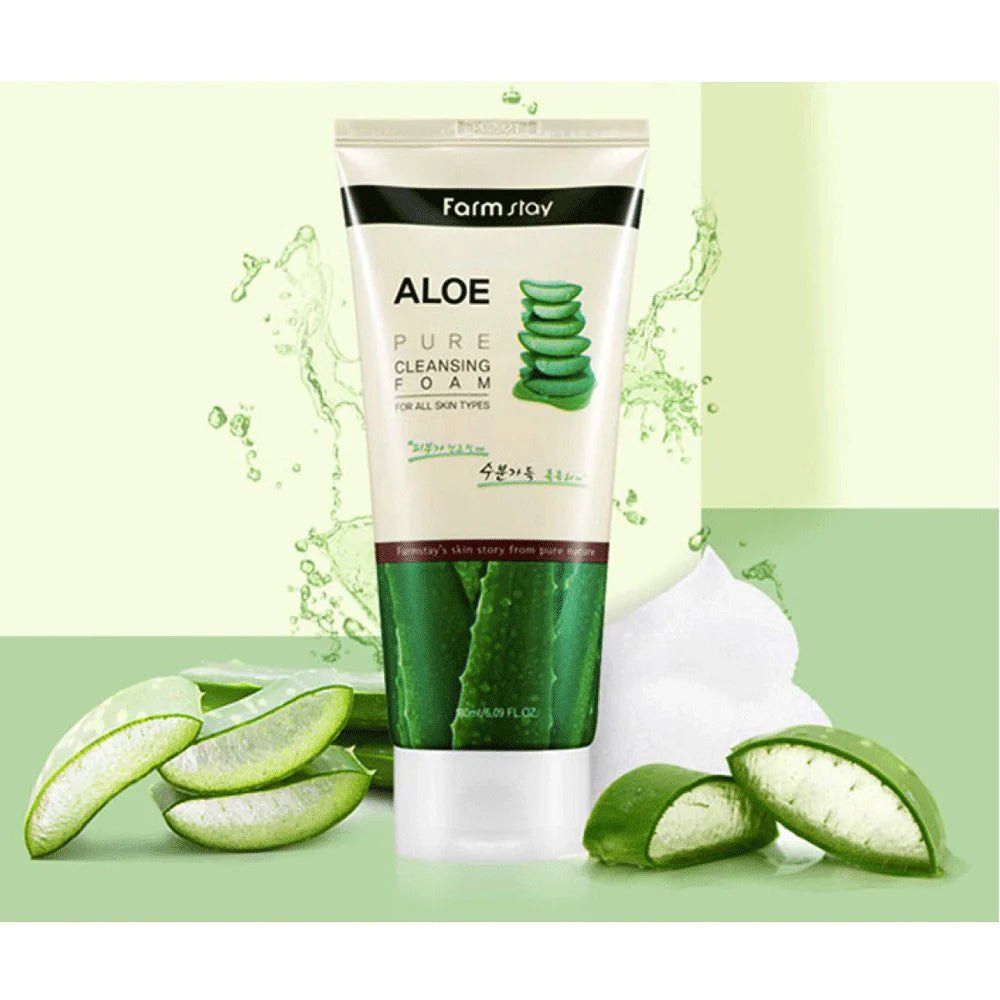 Farm stay Pure Cleansing Foam Aloe 180ml Lakinza K-beauty