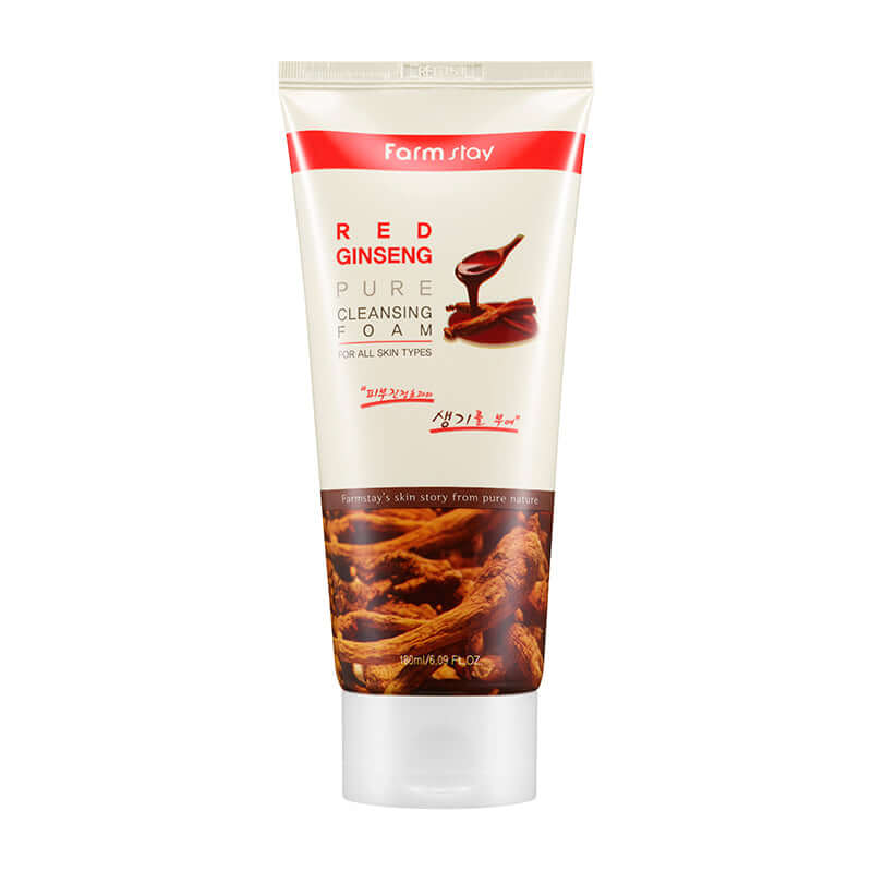 Farm stay Pure Cleansing Foam Red Ginseng 180ml Lakinza K-beauty